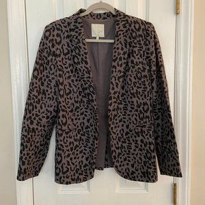 Joie Mehira Linen Leopard Blazer  |  Size 8